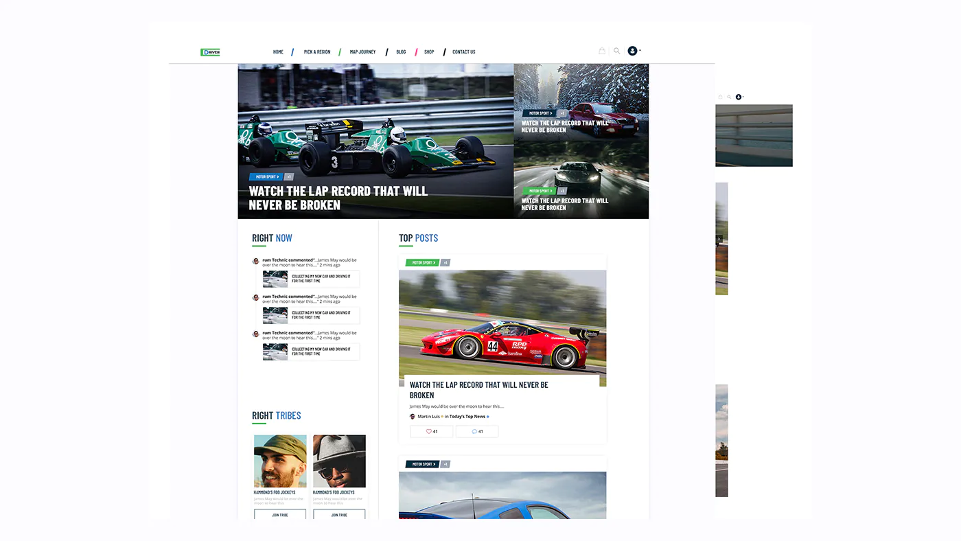 Driver-Blog-website-ui-ux