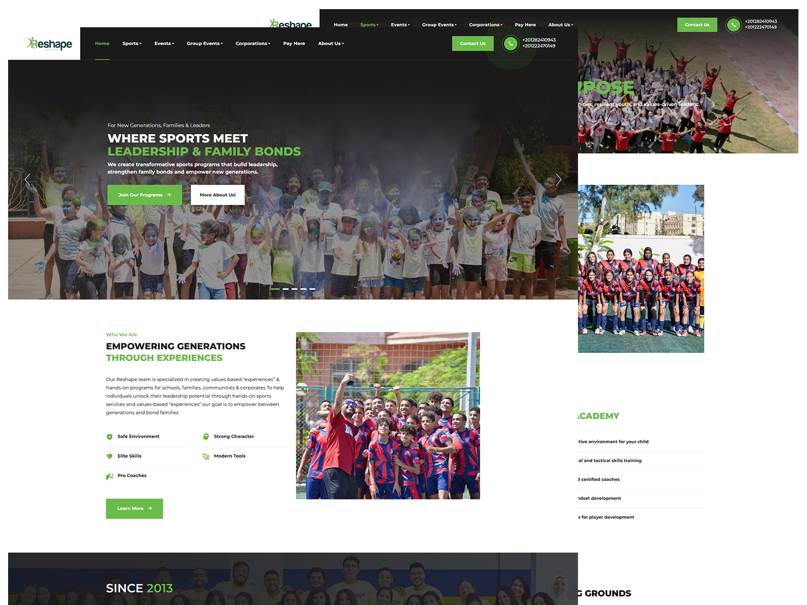 ReshapeGo Website UI/UX & WordPress Development