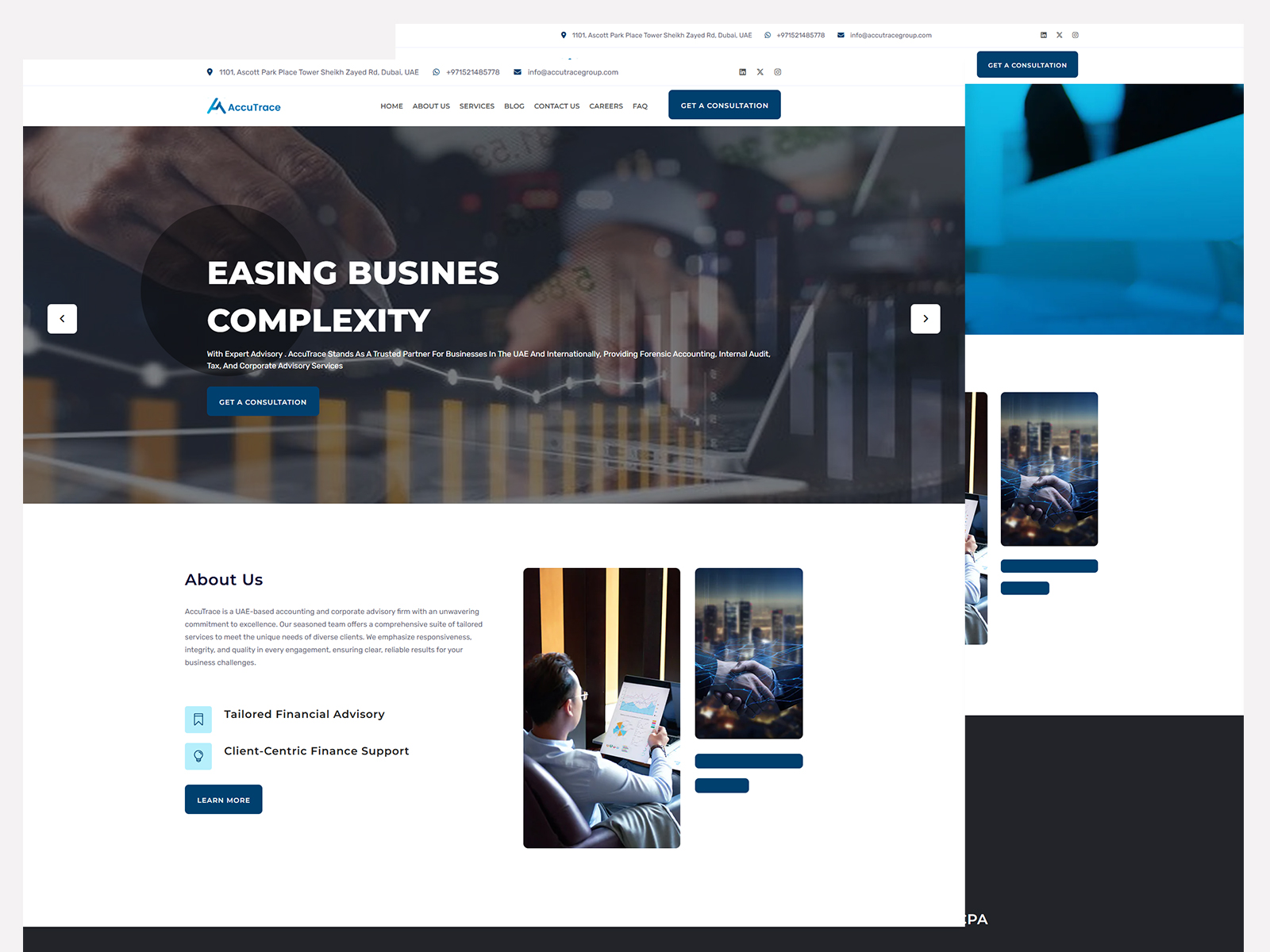 Accutrace Website Design & Development | UI UX Case Study by NexWebDesigns
