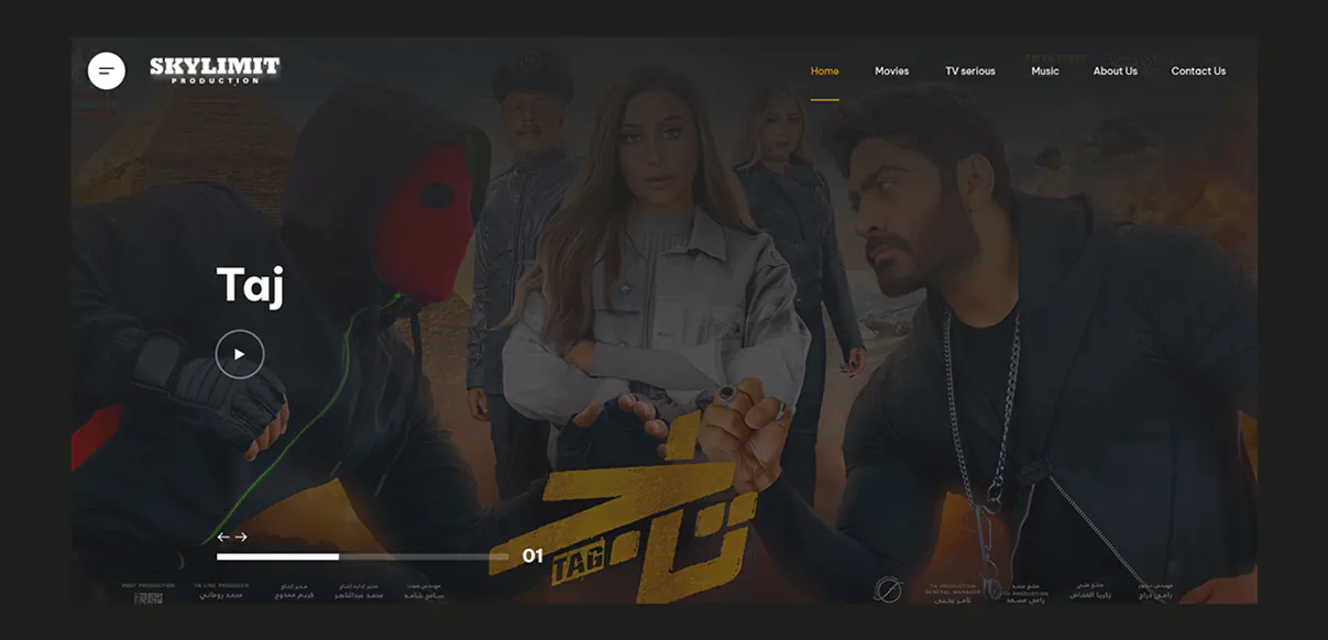 تصميم وتطوير موقع Skylimit Production