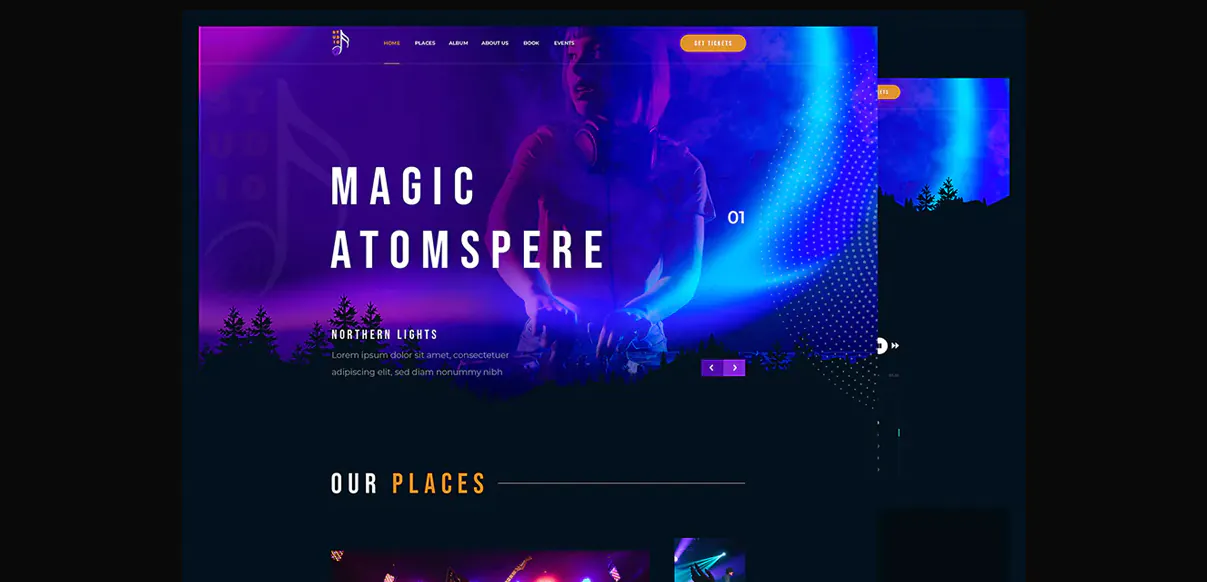 تصميم موقع استوديو موسيقي مذهل لعام 2025 | مبني باستخدام WordPress ومشغل صوت مخصص